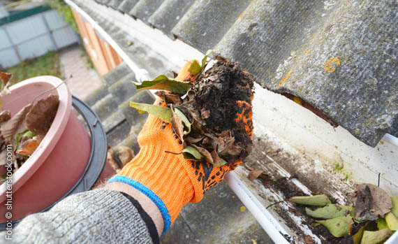 Reinigung von Dachrinnen