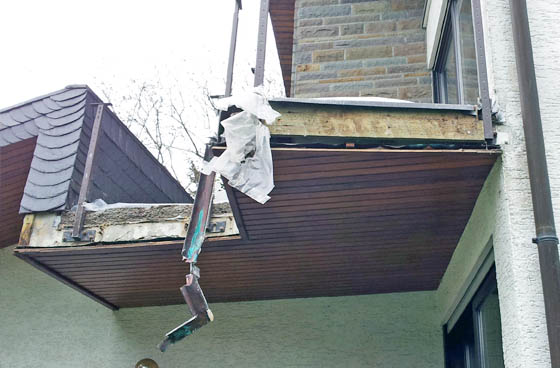 Balkonsanierung mit Schieferverkleidung