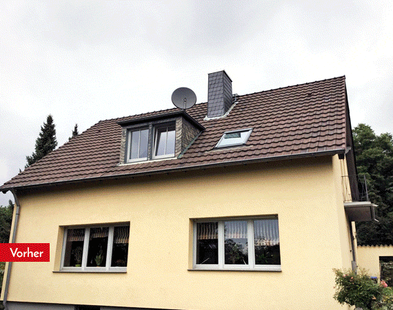 Vorher nachher Dachsanierung